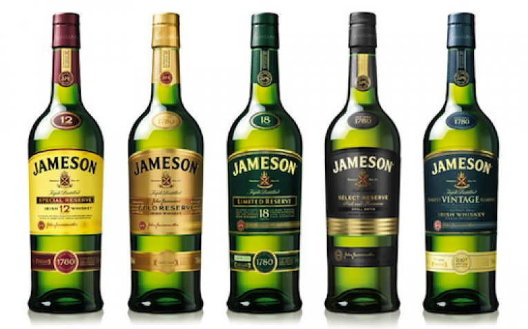 Ирландский виски Jameson является самым популярным алкогольным напитком ...
