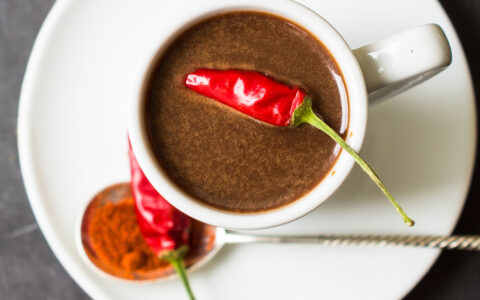 Рецепт разогрева горячего шоколада FIT с чили!